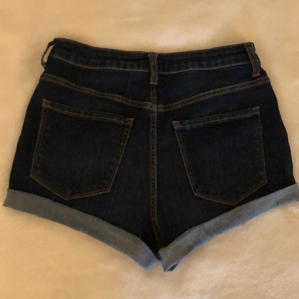 High waisted jean shorts